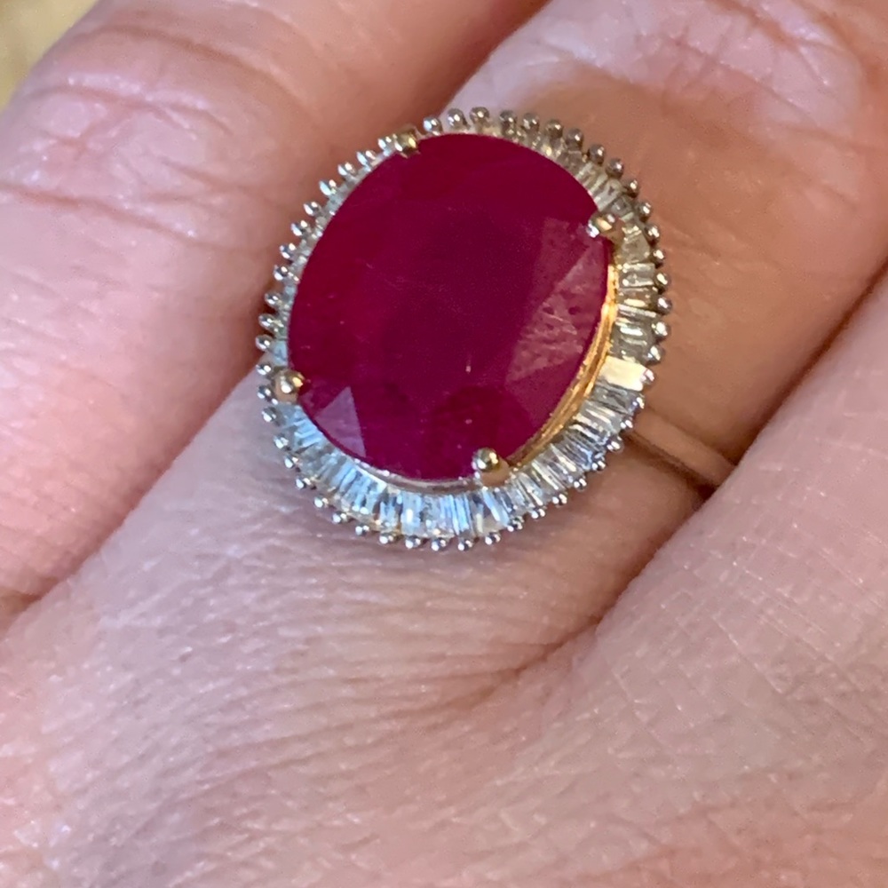 Ruby Diamond Halo 7.40 ctw